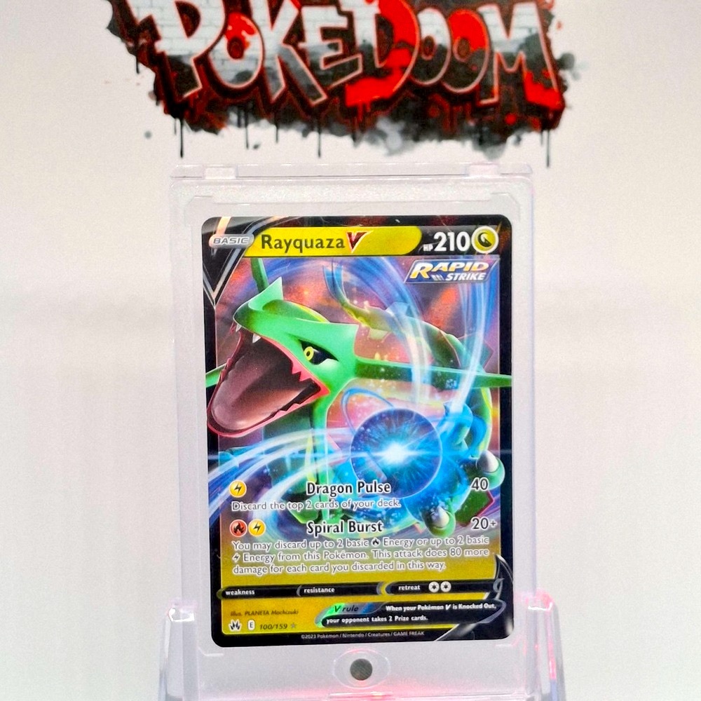 Pokemon TCG Crown Zenith #100/159 Rayquaza V NM